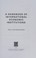 Cover of: A handbook of international economic institutions