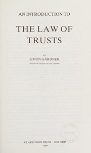 An introduction to the law of trusts