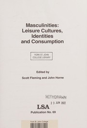 Cover of: Masculinities by edited by Scott Fleming and John Horne.