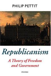 Cover of: Republicanism by Philip Pettit