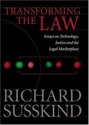 Cover of: Transforming the Law by Richard Susskind