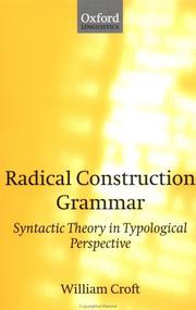 Cover of: Radical Construction Grammar by William Croft
