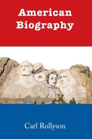 Cover of: American Biography by Carl Rollyson