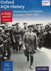 Cover of: Oxford AQA History - A Level and AS: Democracy and Nazism - Germany, 1918-1945