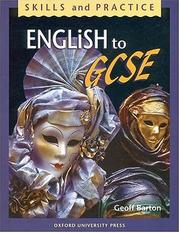 Cover of: ENGLISH TO GCSE. by Geoff Barton