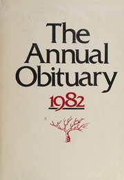 Cover of: Annual Obituary, 1982