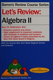 Cover of: Let's review algebra II