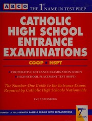 Cover of: Catholic high school entrance exams by Eve P. Steinberg