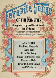 Cover of: Favorite songs of the Nineties by edited by Robert A. Fremont ; with an introduction by Max Morath.