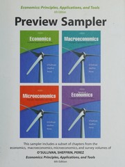 Cover of: Economics: principles, applications, and tools