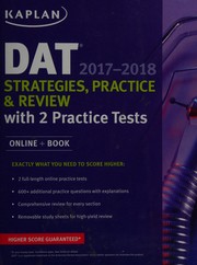 Cover of: DAT 2017-2018: strategies, practice and review