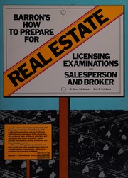 Cover of: Barron's how to prepare for real estate licensing examinations: salesperson and broker