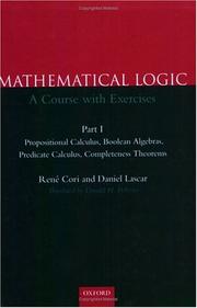 Cover of: Mathematical Logic by Rene Cori, Daniel Lascar