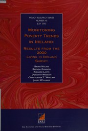 Cover of: Monitoring poverty trends in Ireland by Brian Nolan ... [et al.].