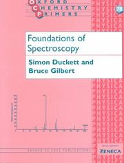 Cover of: Foundations of spectroscopy