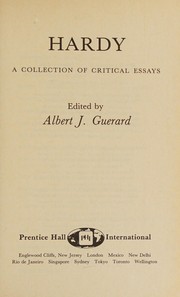 Cover of: Hardy (Twentieth Century Views)