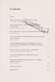 Cover of: Conservation of historic buildings and their contents: addressing the conflicts