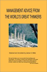 Cover of: Management Advice from the World's Great Thinkers