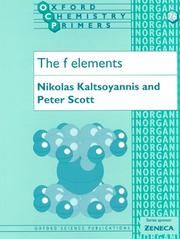 Cover of: The f elements