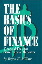 Cover of: The Basics of Finance by Bryan E. Milling