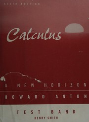 Cover of: Calculus - A New Horizon 6e TB