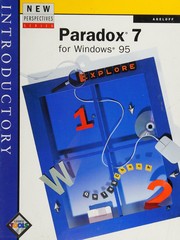 Cover of: New Perspectives on Paradox for Windows 95 (New Perspectives Applications) by Roy Ageloff