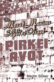 Cover of: The Moral Maxims of the Sages of Israel: Pirkei Avot