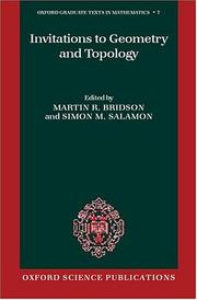 Cover of: Invitations to geometry and topology
