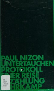 Cover of: Untertauchen: Protokoll einer Reise