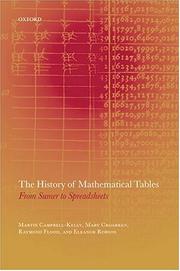Cover of: The history of mathematical tables by edited by M. Campbell-Kelly ... [et al.].