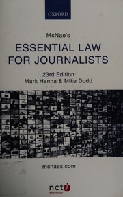 Cover of: McNae's Essential Law for Journalists