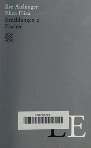Cover of: Eliza, Eliza: Erzählungen (1958-1968)
