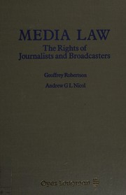 Cover of: Media law by Geoffrey Robertson