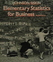 Cover of: Elementary statistics for business by Robert Russell Johnson