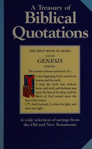 Cover of: A Treasury of Biblical quotations by edited by Jennifer Speake.
