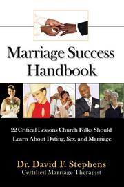 Cover of: Marriage Success Handbook | Dr. David F. Stephens