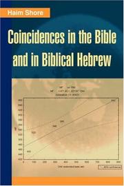 Coincidences in the Bible and in Biblical Hebrew by Haim Shore