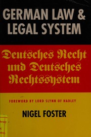 Cover of: German law & legal system
