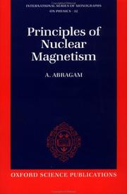Cover of: Principles of Nuclear Magnetism