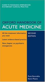 Cover of: Oxford handbook of acute medicine | Punit S. Ramrakha
