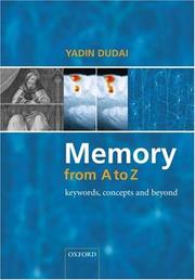 Cover of: Memory from A to Z by Yadin Dudai