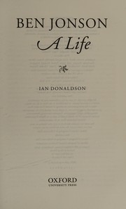 Ben Jonson by Ian Donaldson