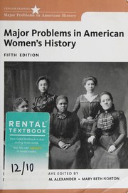 Cover of: Major Problems in American Women's History by Mary Beth Norton, Ruth M. Alexander, Sharon Block
