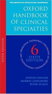Cover of: Oxford handbook of clinical specialties by J. A. B. Collier