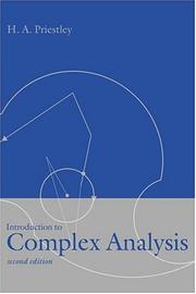 Cover of: Introduction to Complex Analysis by H. A. Priestley