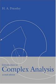 Cover of: Introduction to Complex Analysis by H. A. Priestley, H. A. Priestley