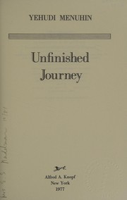 Cover of: unfinished jorney