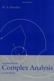 Cover of: Introduction to Complex Analysis by H. A. Priestley, H. A. Priestley