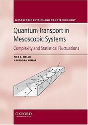 Cover of: Quantum Transport in Mesoscopic Systems: Complexity and Statistical Fluctuations (Mesoscopic Physics and Nanotechnology)