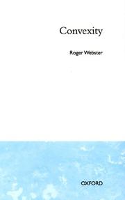 Cover of: Convexity by Webster, Roger